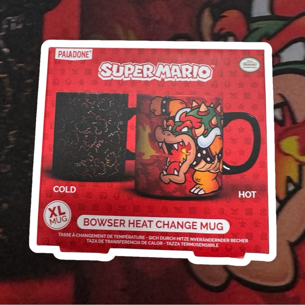 Super Mario bowser heat changing mug new